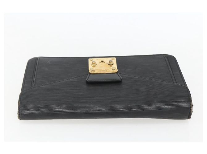 LOUIS VUITTON Epi Serie Dragonne Clutch Bag Nero M52612 LV Auth ti3606 - vista 5
