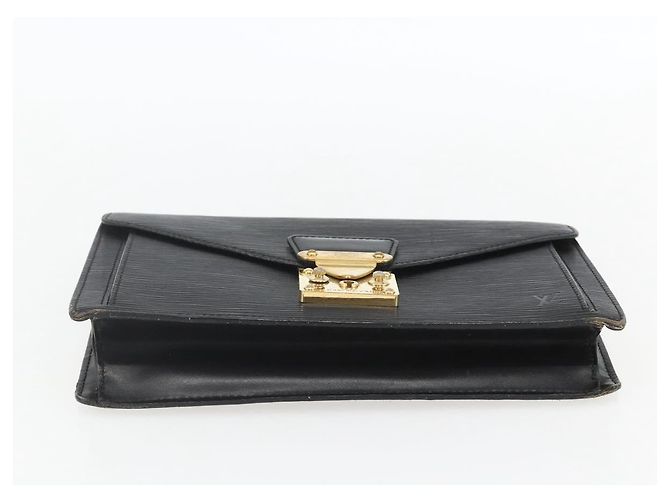 LOUIS VUITTON Epi Serie Dragonne Clutch Bag Nero M52612 LV Auth ti3606 - vista 6