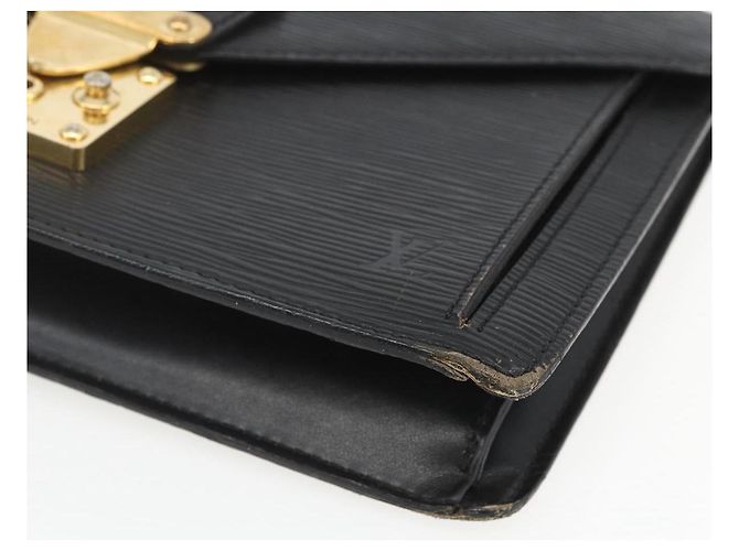 LOUIS VUITTON Epi Serie Dragonne Clutch Bag Nero M52612 LV Auth ti3606 - vista 7