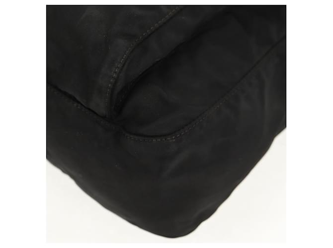 Borsa a Spalla PRADA Nylon Argento Nero Auth 158486 - vista 17