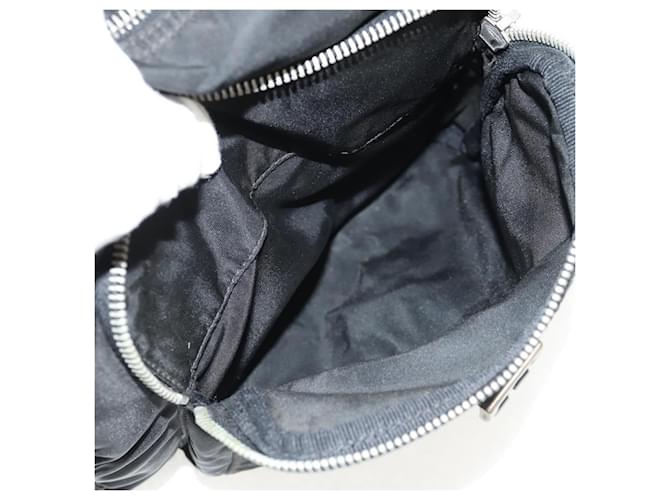 Borsa a Spalla PRADA Nylon Argento Nero Auth 158486 - vista 25