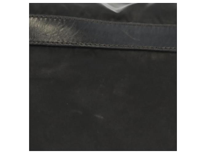 Borsa a Spalla PRADA Nylon Argento Nero Auth 158486 - vista 3