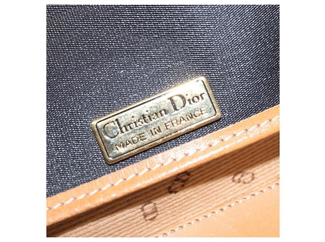 Borsa a spalla con catena Christian Dior in nylon e pelle nera dorata Auth bs32108 Nero D'oro - vista 16