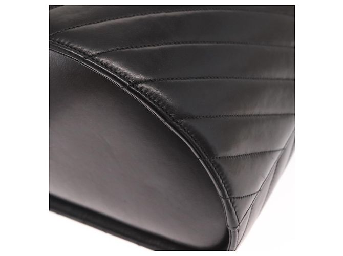 CHANEL V Stitch Vanity Borsa a Mano in Pelle di Agnello 2in1 Nero Oro CC Auth 158944SAV D'oro - vista 13