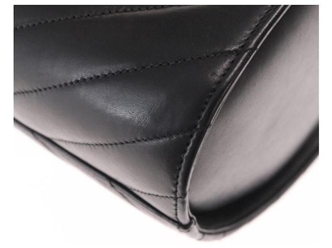 CHANEL V Stitch Vanity Borsa a Mano in Pelle di Agnello 2in1 Nero Oro CC Auth 158944SAV D'oro - vista 14