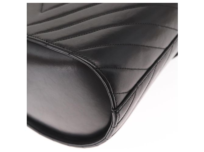 CHANEL V Stitch Vanity Borsa a Mano in Pelle di Agnello 2in1 Nero Oro CC Auth 158944SAV D'oro - vista 15