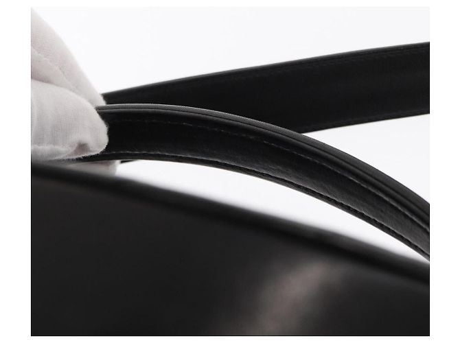 CHANEL V Stitch Vanity Borsa a Mano in Pelle di Agnello 2in1 Nero Oro CC Auth 158944SAV D'oro - vista 8
