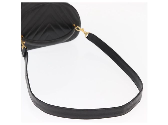 CHANEL V Stitch Vanity Borsa a Mano in Pelle di Agnello 2in1 Nero Oro CC Auth 158944SAV D'oro - vista 9