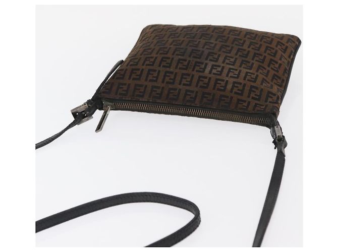 FENDI Zucchino Canvas Schultertasche Braun Auth gh1439 - Ansicht 14