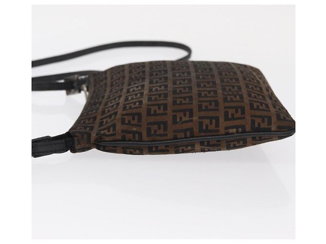 FENDI Zucchino Canvas Schultertasche Braun Auth gh1439 - Ansicht 5