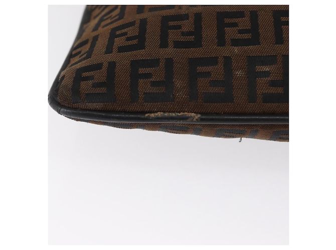 FENDI Zucchino Canvas Schultertasche Braun Auth gh1439 - Ansicht 7