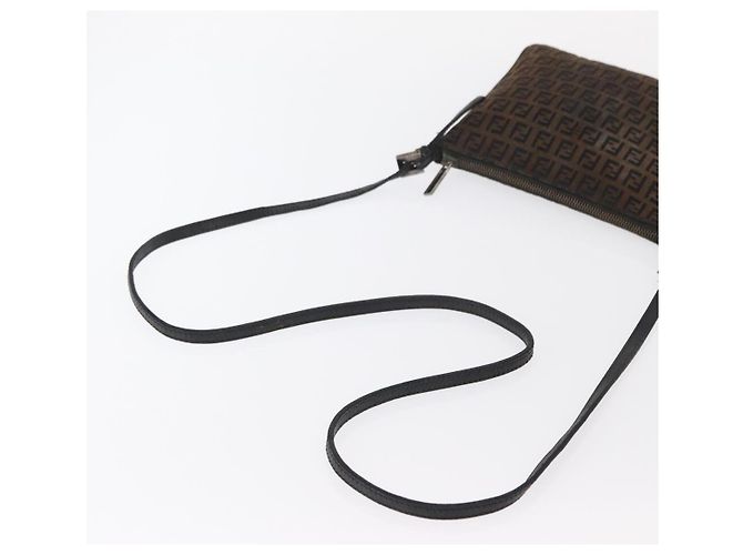 FENDI Zucchino Canvas Schultertasche Braun Auth gh1439 - Ansicht 8