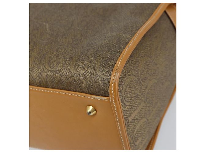 Bolsa de mão GUCCI em couro bege dourado 002 58 0219 Auth 158470 - vista 10
