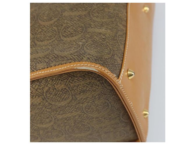 Bolsa de mão GUCCI em couro bege dourado 002 58 0219 Auth 158470 - vista 13