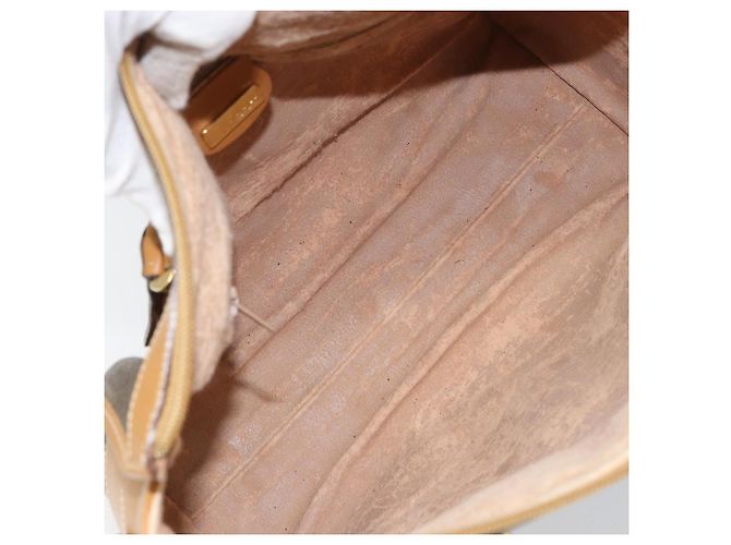 Bolsa de mão GUCCI em couro bege dourado 002 58 0219 Auth 158470 - vista 16