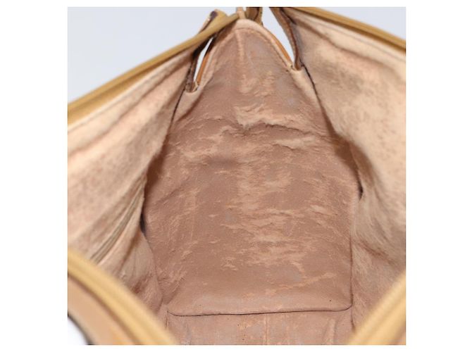 Bolsa de mão GUCCI em couro bege dourado 002 58 0219 Auth 158470 - vista 17