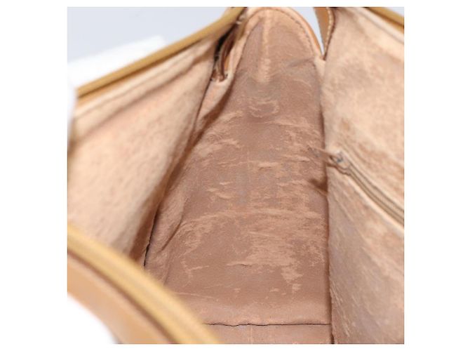 Bolsa de mão GUCCI em couro bege dourado 002 58 0219 Auth 158470 - vista 18