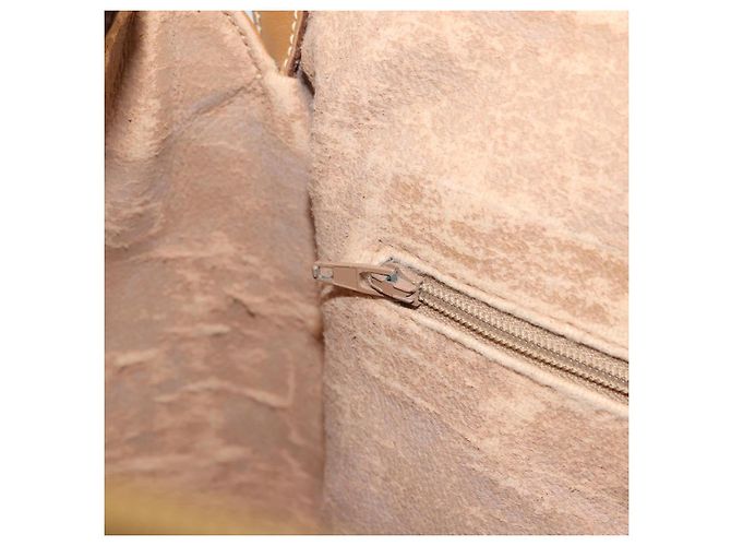 Bolsa de mão GUCCI em couro bege dourado 002 58 0219 Auth 158470 - vista 19
