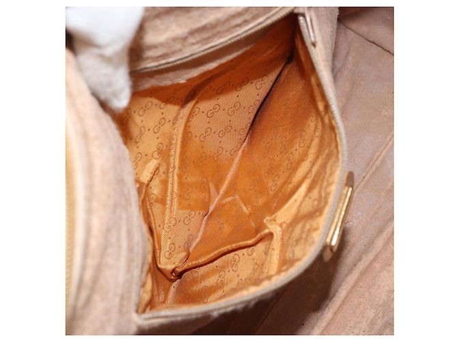Bolsa de mão GUCCI em couro bege dourado 002 58 0219 Auth 158470 - vista 20