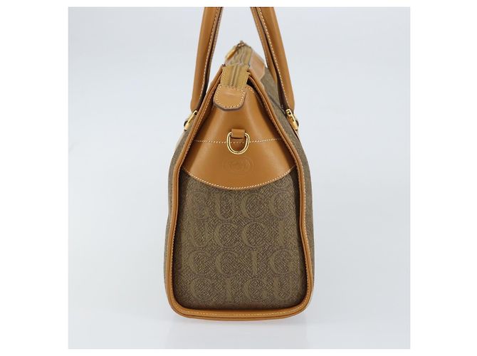 Bolsa de mão GUCCI em couro bege dourado 002 58 0219 Auth 158470 - vista 5