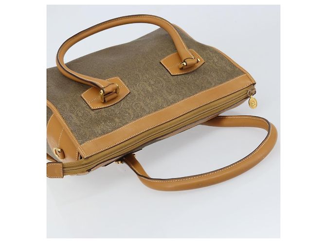 Bolsa de mão GUCCI em couro bege dourado 002 58 0219 Auth 158470 - vista 6