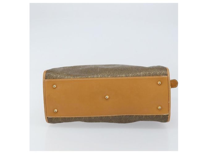 Bolsa de mão GUCCI em couro bege dourado 002 58 0219 Auth 158470 - vista 9