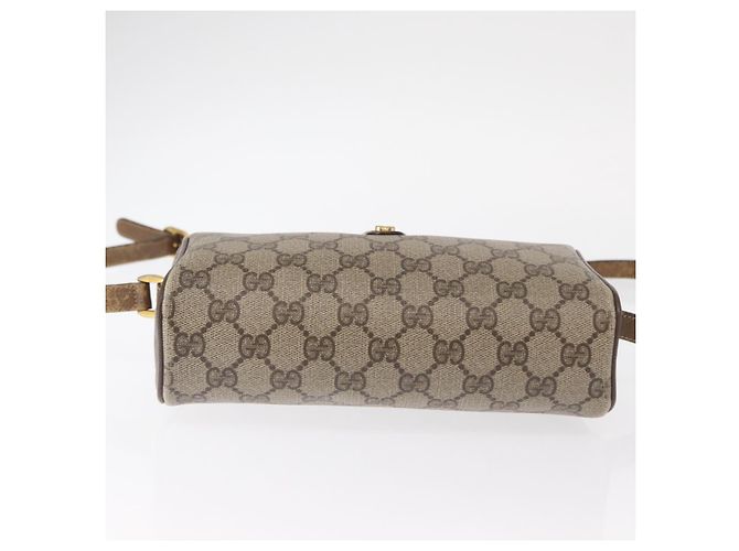 Borsa Sherry Line GG Supreme Web di GUCCI in PVC beige e oro 89 02 018 Auth 157752 D'oro - vista 10
