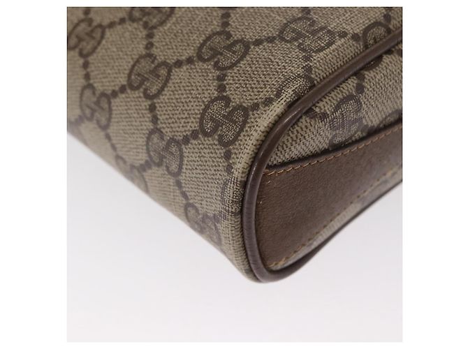 Borsa Sherry Line GG Supreme Web di GUCCI in PVC beige e oro 89 02 018 Auth 157752 D'oro - vista 14