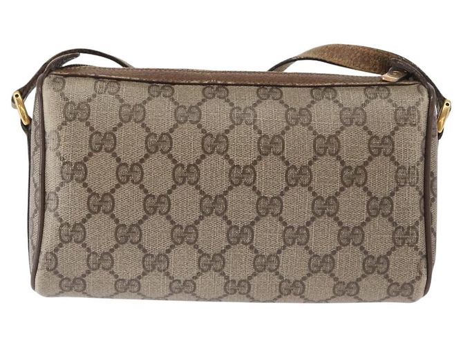 Borsa Sherry Line GG Supreme Web di GUCCI in PVC beige e oro 89 02 018 Auth 157752 D'oro - vista 3