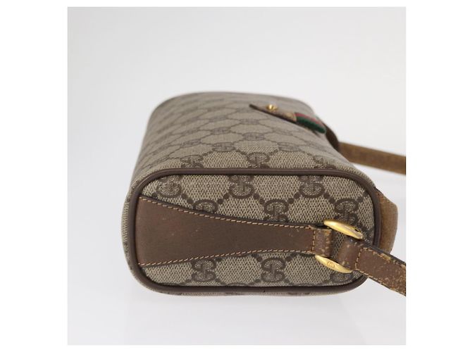 Borsa Sherry Line GG Supreme Web di GUCCI in PVC beige e oro 89 02 018 Auth 157752 D'oro - vista 4