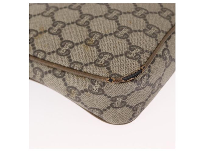 Borsa a Spalla GUCCI GG Plus Supreme PVC Beige Oro Auth ep12498 D'oro - vista 10