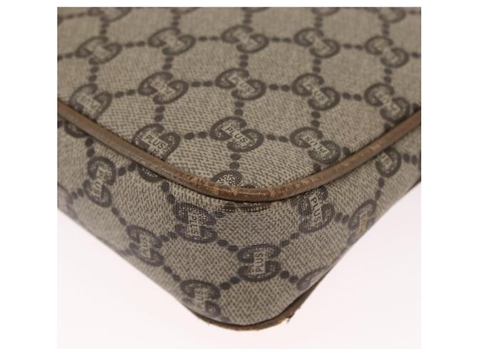 Borsa a Spalla GUCCI GG Plus Supreme PVC Beige Oro Auth ep12498 D'oro - vista 13