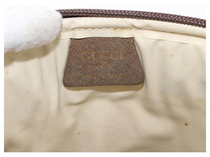 Borsa a Spalla GUCCI GG Plus Supreme PVC Beige Oro Auth ep12498 D'oro - vista 16