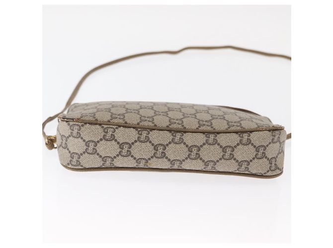 Borsa a Spalla GUCCI GG Plus Supreme PVC Beige Oro Auth ep12498 D'oro - vista 9