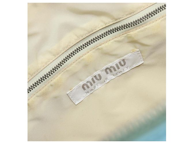 Borsa a mano Miu Miu in pelle blu argento Auth bs31862 - vista 18