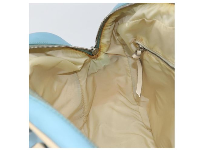 Borsa a mano Miu Miu in pelle blu argento Auth bs31862 - vista 20