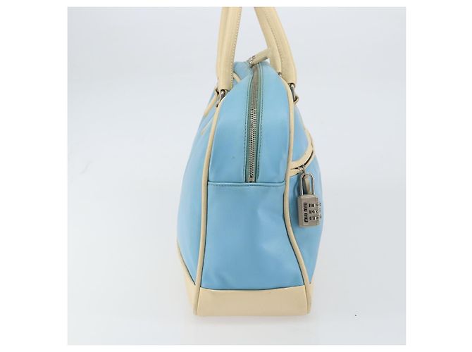 Borsa a mano Miu Miu in pelle blu argento Auth bs31862 - vista 3