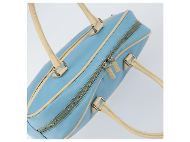 Borsa a mano Miu Miu in pelle blu argento Auth bs31862 - vista 6