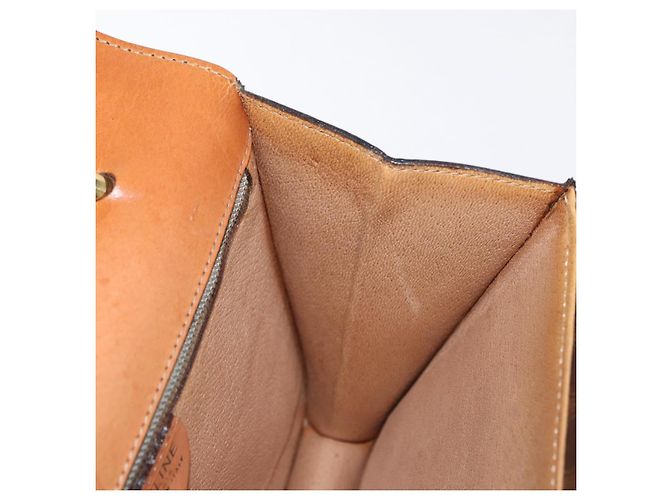 Céline Borsa a mano in tela Macadam CELINE in pelle PVC marrone oro Auth 160851 D'oro - vista 20