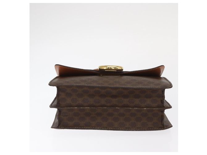 Céline Borsa a mano in tela Macadam CELINE in pelle PVC marrone oro Auth 160851 D'oro - vista 5