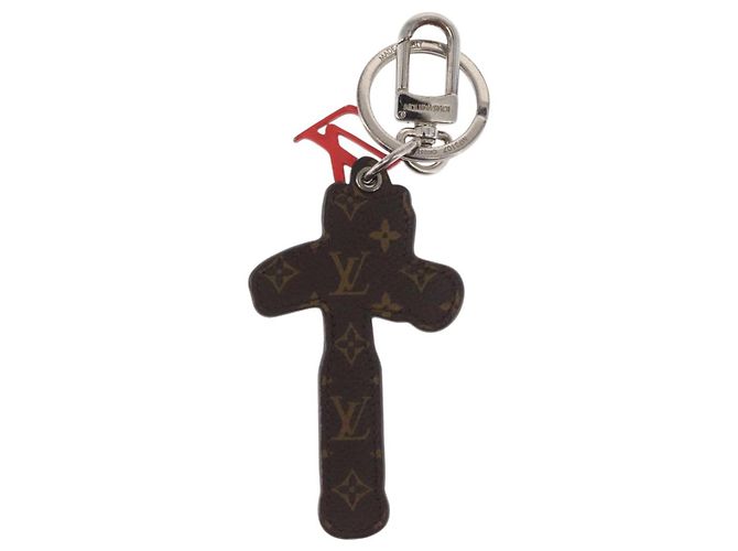 LOUIS VUITTON Monogram Comics Portachiavi Hammer Blu Argento MP3107 Auth 157940 - vista 5