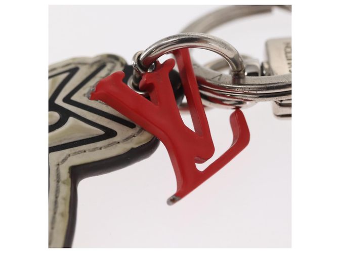 LOUIS VUITTON Monogram Comics Portachiavi Hammer Blu Argento MP3107 Auth 157940 - vista 8