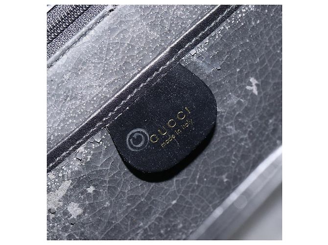 Borsa a Spalla in Pelle GUCCI outlet Nera Argento Auth bs32045 Nero - vista 17
