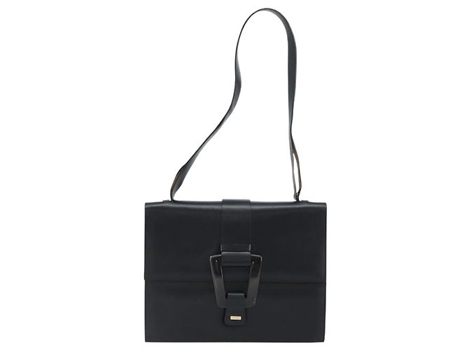 Borsa a Spalla in Pelle GUCCI outlet Nera Argento Auth bs32045 Nero - vista 2