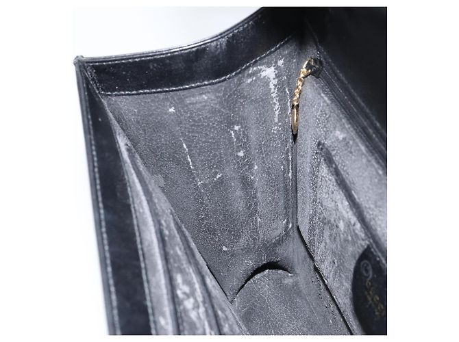 Borsa a Spalla in Pelle GUCCI outlet Nera Argento Auth bs32045 Nero - vista 20