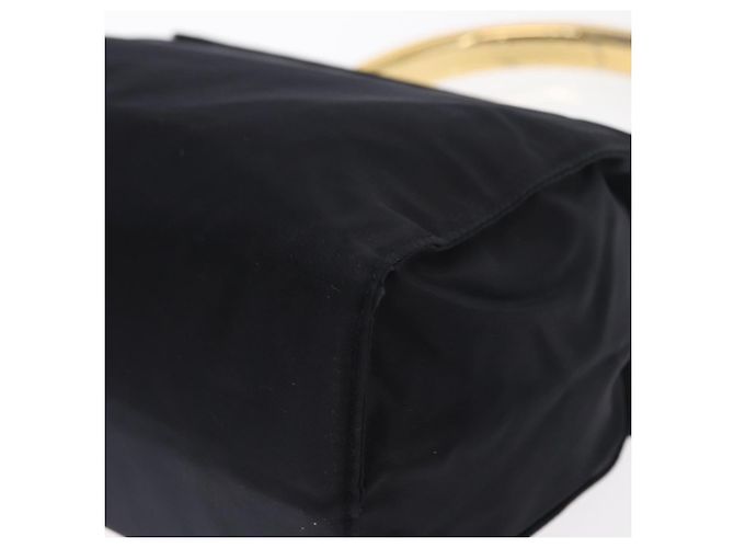 PRADA Borsa a mano in nylon blu navy oro Auth 160865 D'oro - vista 16