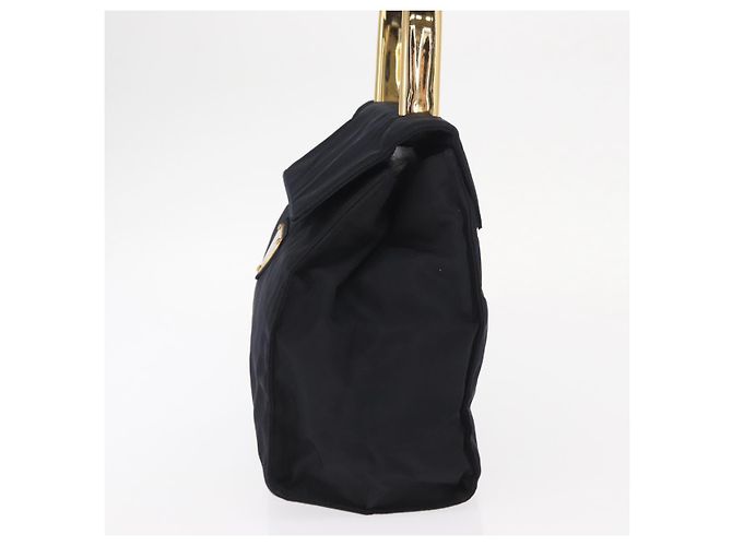 PRADA Borsa a mano in nylon blu navy oro Auth 160865 D'oro - vista 3