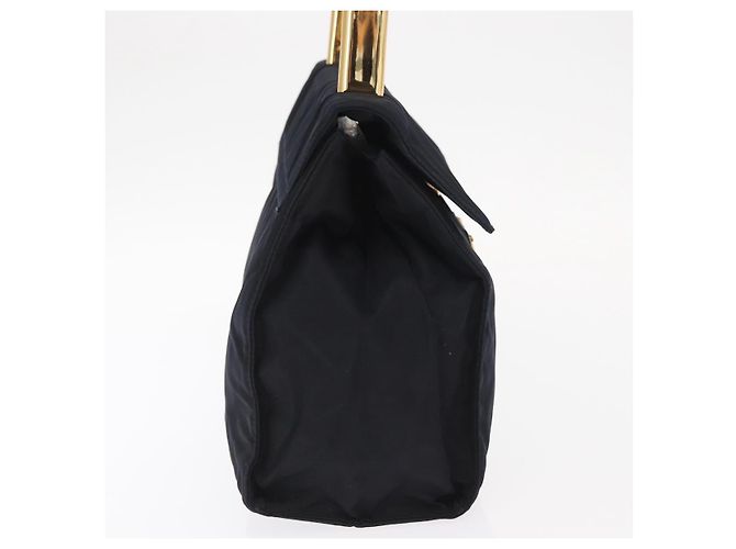 PRADA Borsa a mano in nylon blu navy oro Auth 160865 D'oro - vista 4