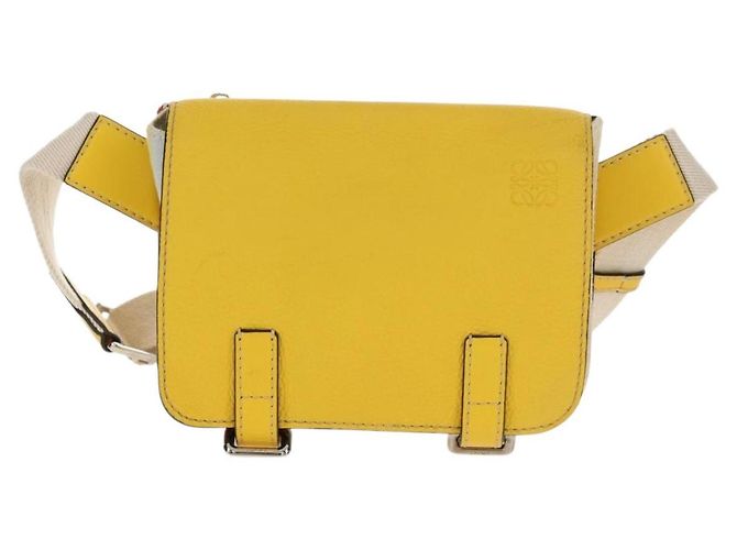 Borsa a vita LOEWE in pelle gialla argento Auth 159022V Giallo - vista 13