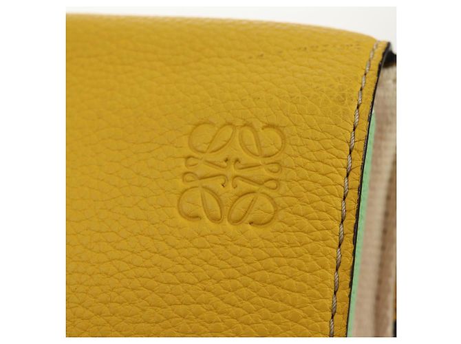 Borsa a vita LOEWE in pelle gialla argento Auth 159022V Giallo - vista 19